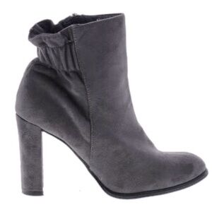 Impo Grey Vegan Suede High Heeled Ankle Boots